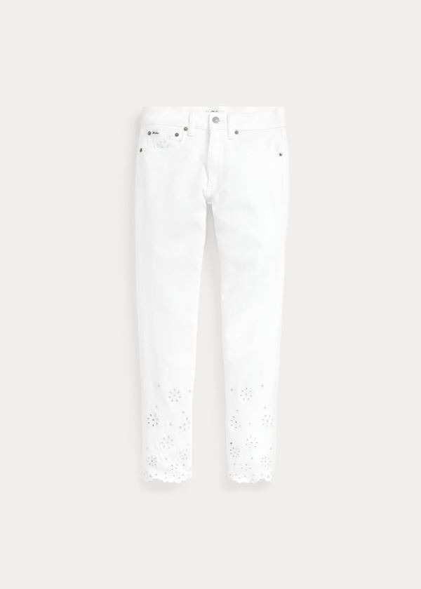 Calças De Ganga Polo Ralph Lauren Tompkins Skinny Crop Mulher 94385-CQXG